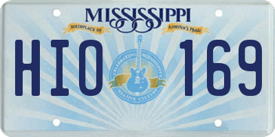 MS license plate HIO169