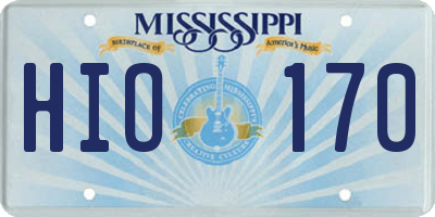 MS license plate HIO170