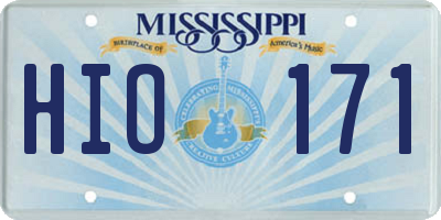 MS license plate HIO171