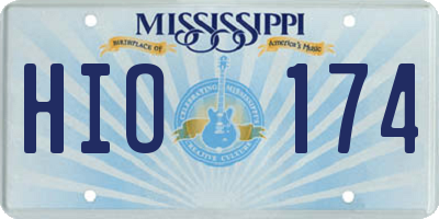 MS license plate HIO174