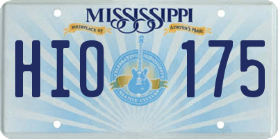 MS license plate HIO175