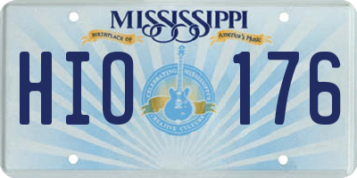 MS license plate HIO176
