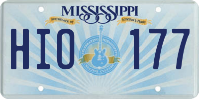 MS license plate HIO177