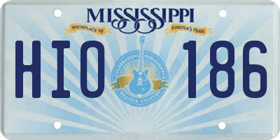 MS license plate HIO186