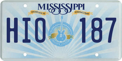 MS license plate HIO187