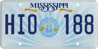 MS license plate HIO188