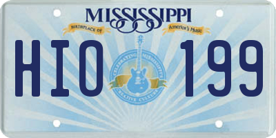 MS license plate HIO199