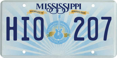 MS license plate HIO207
