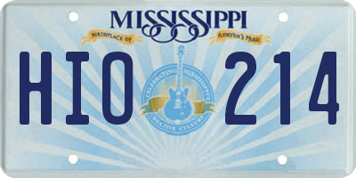 MS license plate HIO214