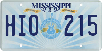MS license plate HIO215