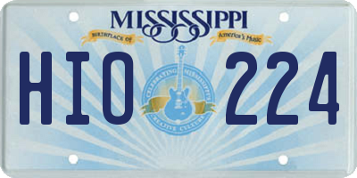 MS license plate HIO224