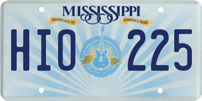 MS license plate HIO225