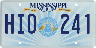 MS license plate HIO241