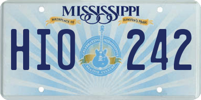 MS license plate HIO242