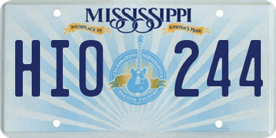 MS license plate HIO244