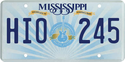 MS license plate HIO245