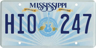 MS license plate HIO247