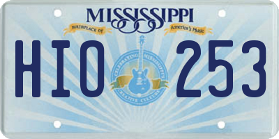 MS license plate HIO253