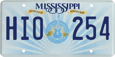 MS license plate HIO254