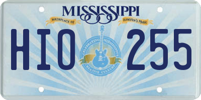 MS license plate HIO255