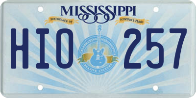 MS license plate HIO257
