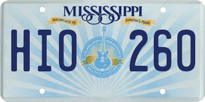 MS license plate HIO260