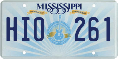 MS license plate HIO261
