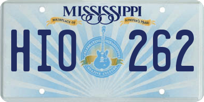 MS license plate HIO262