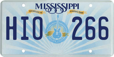 MS license plate HIO266