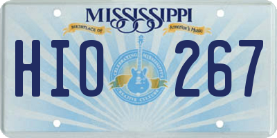 MS license plate HIO267