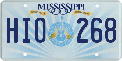 MS license plate HIO268