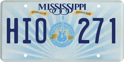 MS license plate HIO271