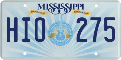MS license plate HIO275