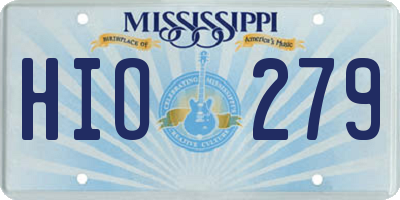 MS license plate HIO279