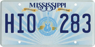 MS license plate HIO283