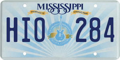 MS license plate HIO284