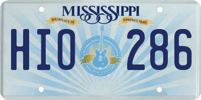 MS license plate HIO286