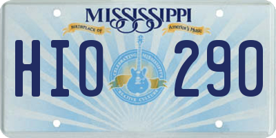 MS license plate HIO290