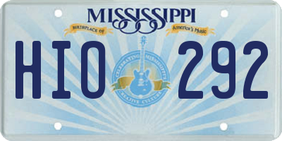 MS license plate HIO292