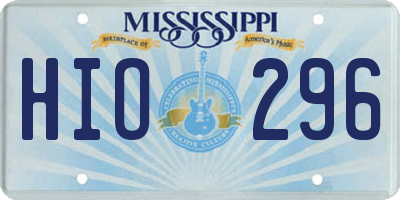 MS license plate HIO296