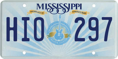 MS license plate HIO297