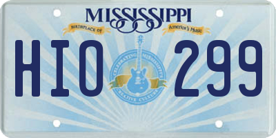 MS license plate HIO299