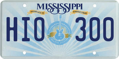 MS license plate HIO300