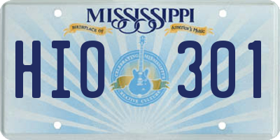 MS license plate HIO301