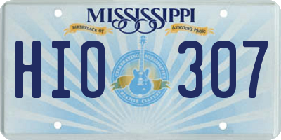 MS license plate HIO307