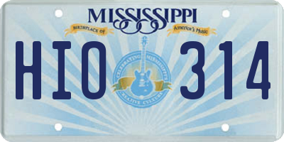 MS license plate HIO314