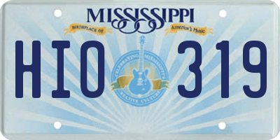 MS license plate HIO319