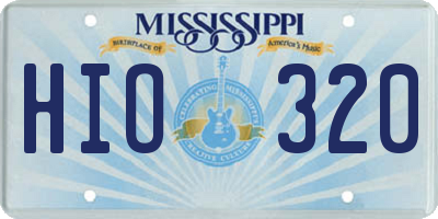 MS license plate HIO320