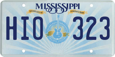 MS license plate HIO323