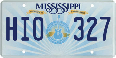 MS license plate HIO327